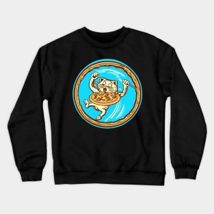 Cat Eating Spaghetti Crewneck Sweatshirt